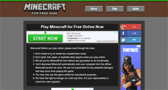 Desktop Screenshot of minecraftforfreenow.net